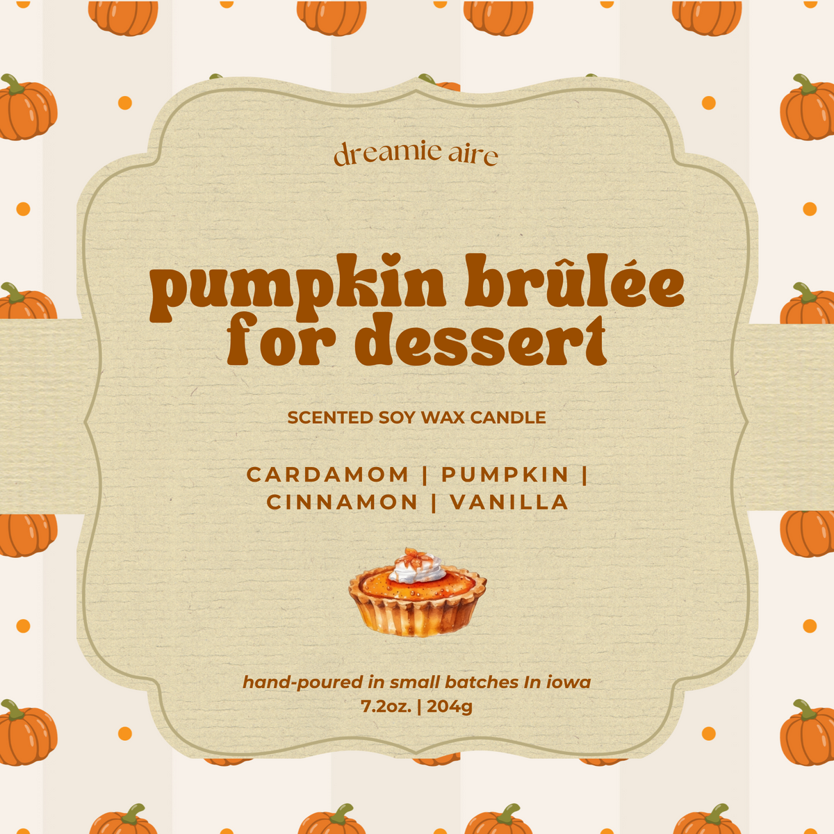pumpkin brûlée for dessert