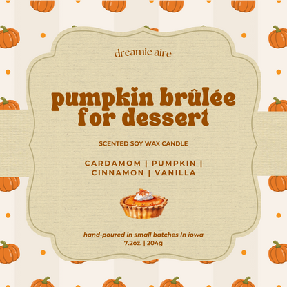 pumpkin brûlée for dessert